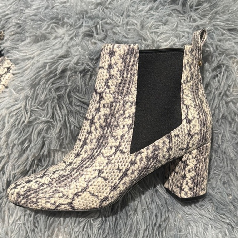 Cole Haan Gray Ankle Boots with Block Heel